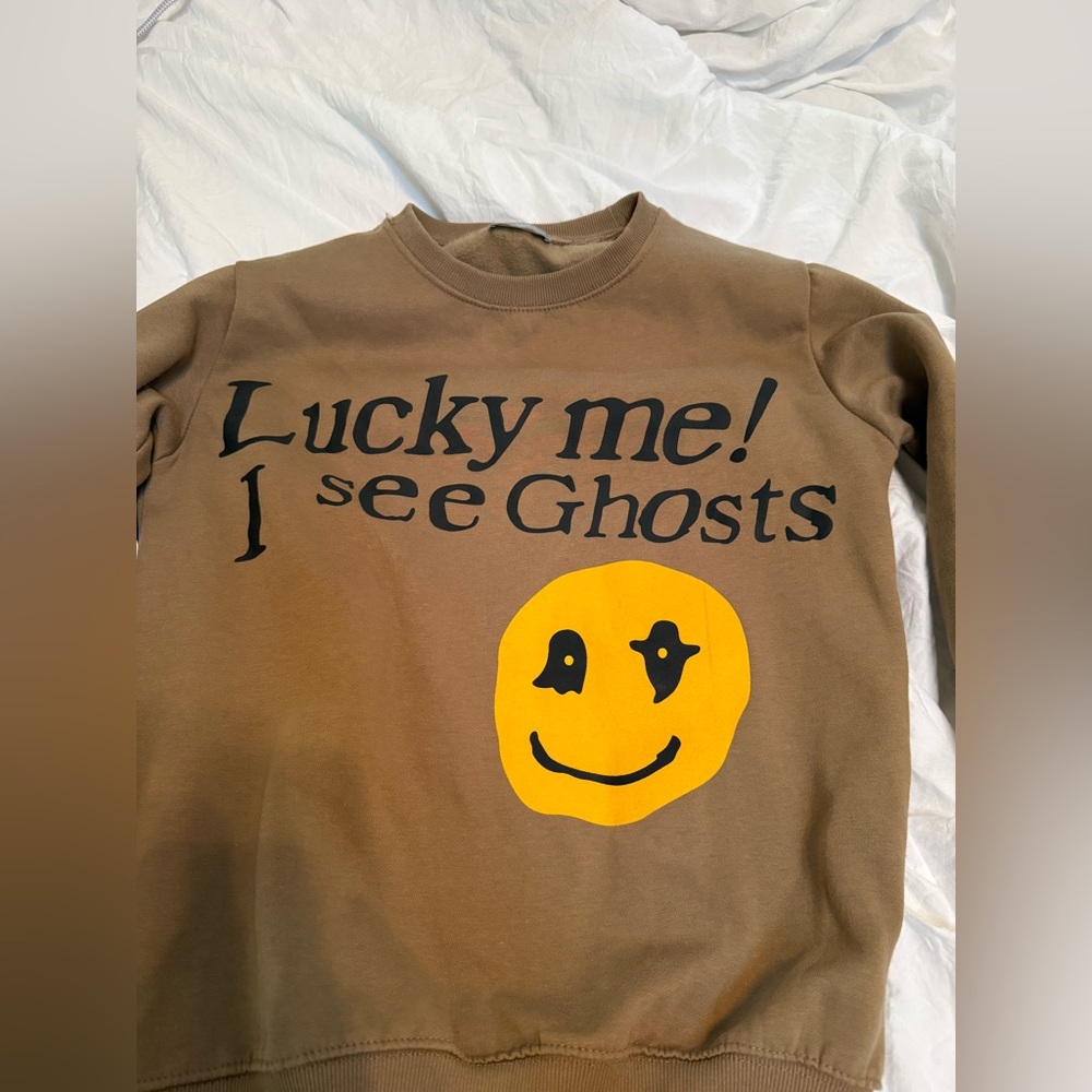 Brown Sweatshirt with Graphic Print